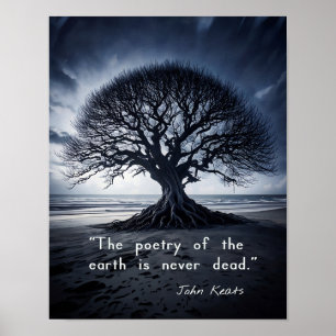 Jordens poesi är aldrig död - John Keats Poster