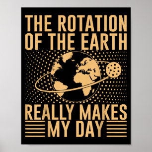 Jordens Rotation Gör Min Dag Riktigt Mysig Poster
