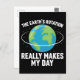 Jordens rotation gör min roligt vetenskap. vykort (Front/Back)