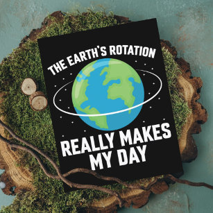 Jordens rotation gör min roligt vetenskap. vykort