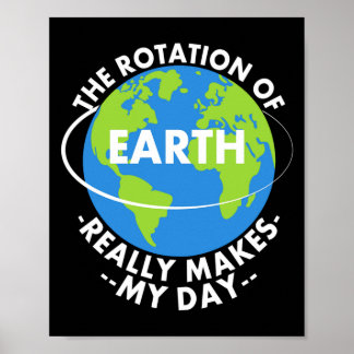 Jordens rotation gör verkligen min dag rolig jord  poster