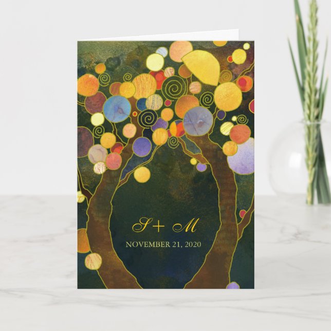 Jordens Rustic Träd-inbjuden bröllopsinbjudan Inbjudan (Framsida)