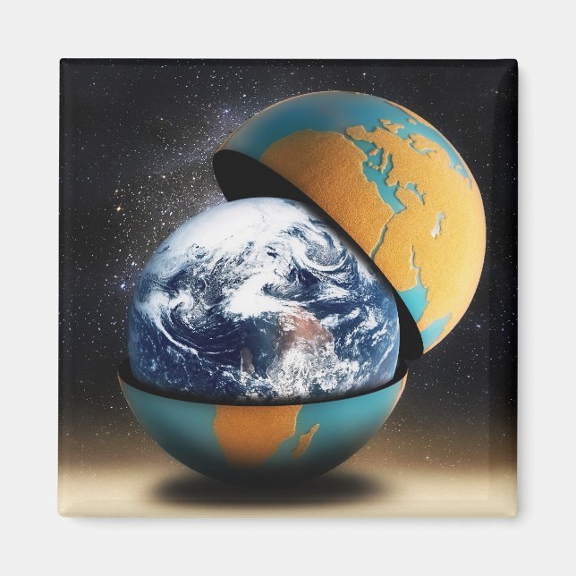 Jordens skyddade täcke magnet (Framsidan)