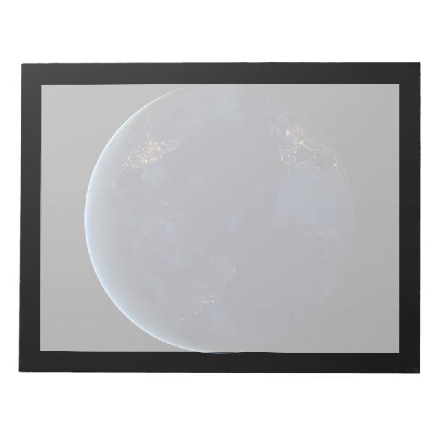 Jordens stad Ljus på natten Anteckningsblock (Framsida)