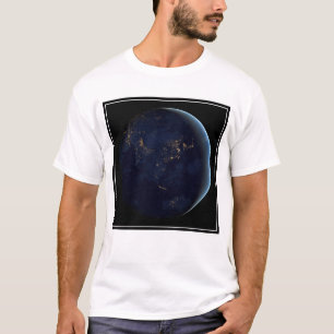 Jordens stad Ljus på natten i Asien och Australien T Shirt
