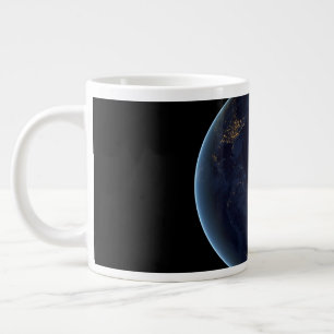 Jordens stad Ljus på natten Jumbo Mugg