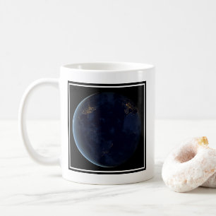 Jordens stad Ljus på natten Kaffemugg