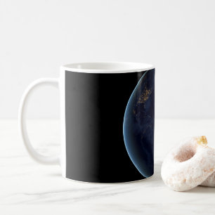 Jordens stad Ljus på natten Kaffemugg