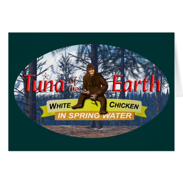 Jordens tonfisk hälsningskort (Framsidan Horizontal)