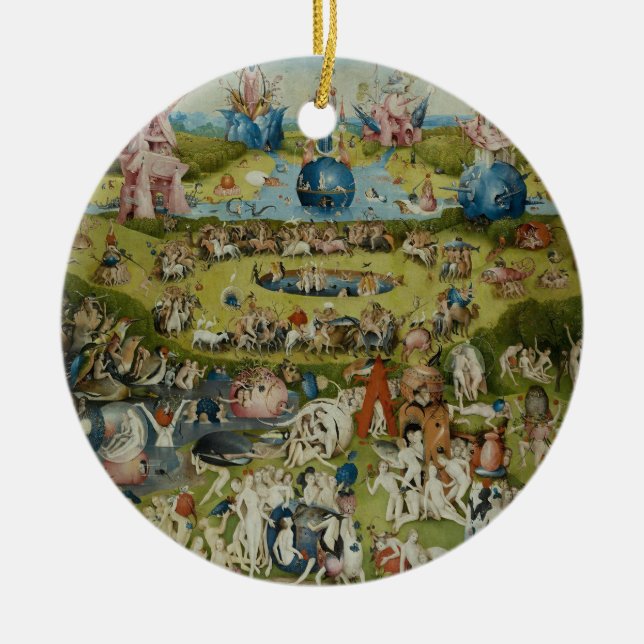 Jordens trädgård lyfter Hieronymus Bosch Julgransprydnad Keramik (Framsidan)