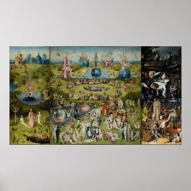 Jordens trädgård lyfter Hieronymus Bosch Poster (Framsidan)