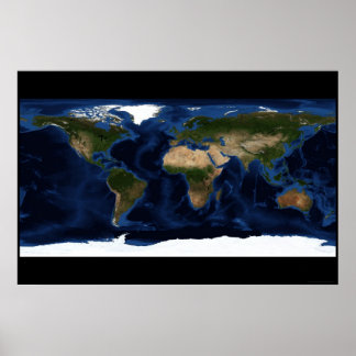 Jordens Yta 78 x 52 (72 x 48) Poster