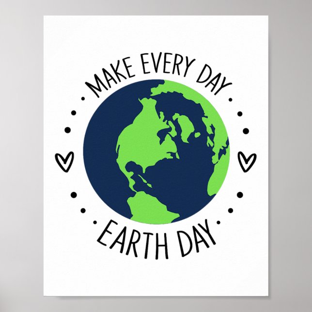 Jordfärdsblomning Räddar planetna Poster (Framsidan)