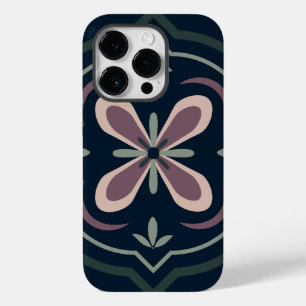 jordfärgade blomster geometriska plattor