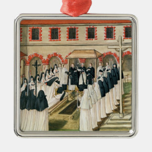 Jordfästningen av en nunna, från 'l'Abbaye de Julgransprydnad Metall