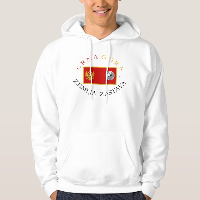 JORDFLAGGA FÖR CRNA GORA (MONTENEGRO) SWEATSHIRT (Framsida)