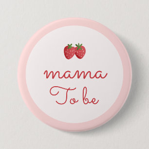 Jordgubb Baby Shower Blivande Mamma Knapp