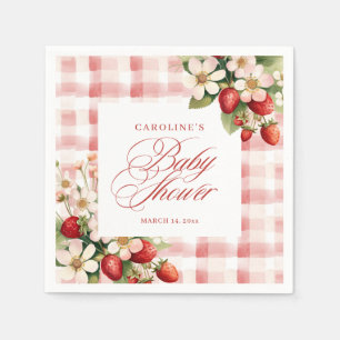 Jordgubb Berry Söt Baby Shower Pappersservett