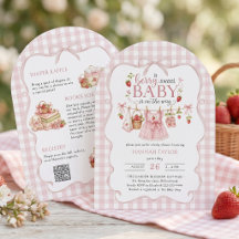 Jordgubb Berry Söt Bebis Shower