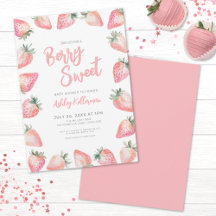 Jordgubb Berry Söt Bebis Shower