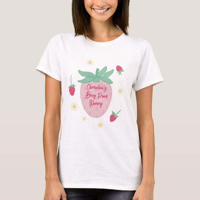 Jordgubb Berry Stolt Mamma T-Shirt (Framsida)