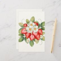 Jordgubb Blomma Frukt Pappersvaror Not Papper