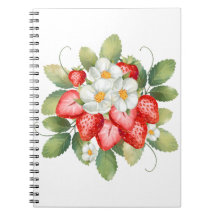 Jordgubb Blomma Frukt Pappersvaror Not Papper