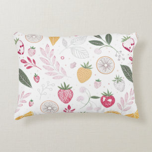 Jordgubb Citrus BotaniskAccentkudde Prydnadskudde