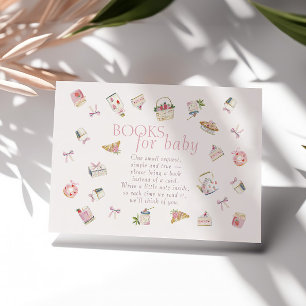 Jordgubb efterrätt baby shower böcker för bebis tilläggskort