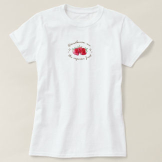 Jordgubb frukt röd söt färsk t shirt