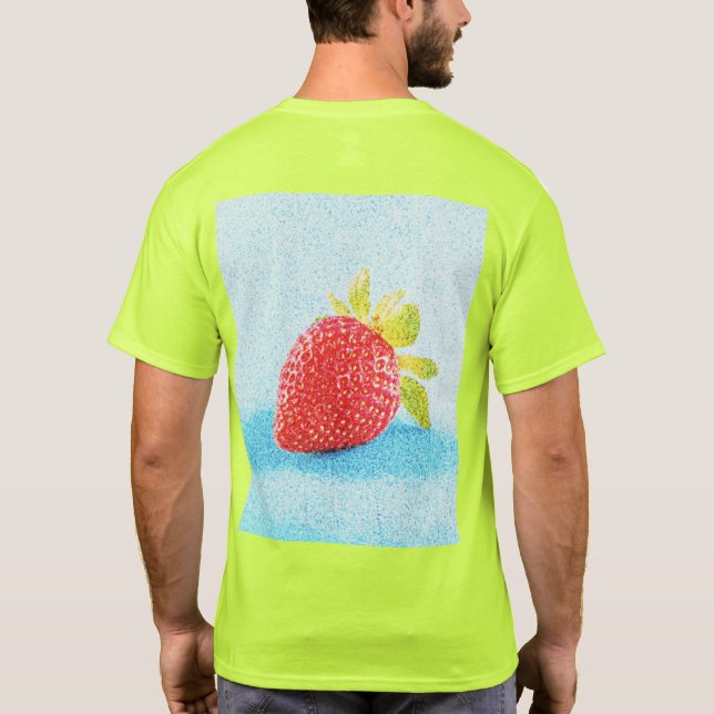 "Jordgubb Frukt" Söt Bild. Köp Nu T Shirt (Baksida)
