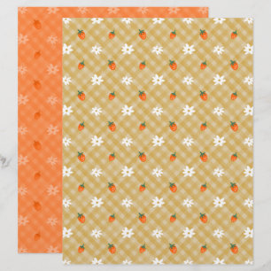 Jordgubb Gingham Scrapbok Papper