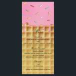 Jordgubb Glass Waffle Konfekt Födelsedagsmeny Meny<br><div class="desc">Jordgubb Glass Waffle Konfekt Födelsedagsmeny. Matchande föremål i denna design finns tillgängliga.</div>