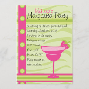 Jordgubb Margarita Party Inbjudningar