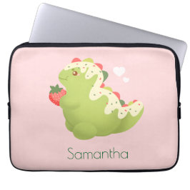 Jordgubb Matcha Dinosaurie Laptop Fodral