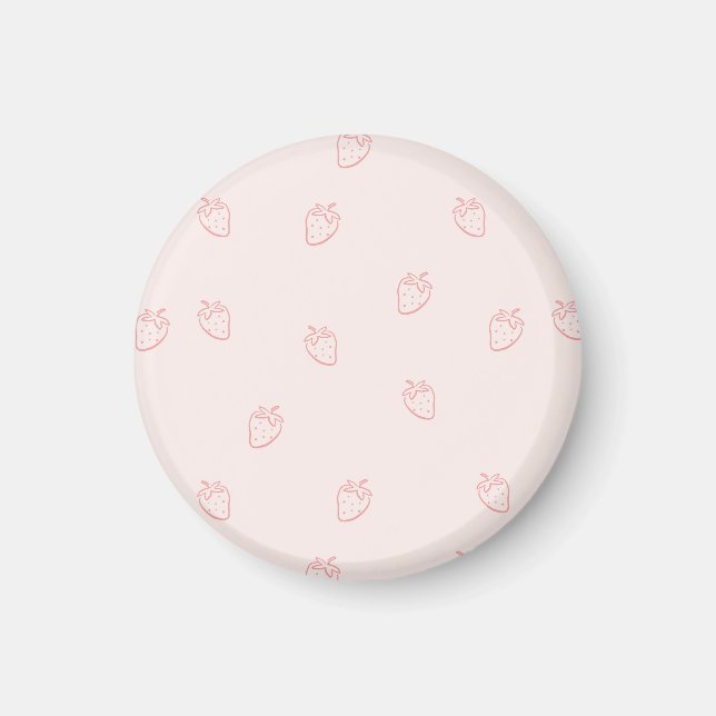 Jordgubb Minimalism Magnet (Framsidan)
