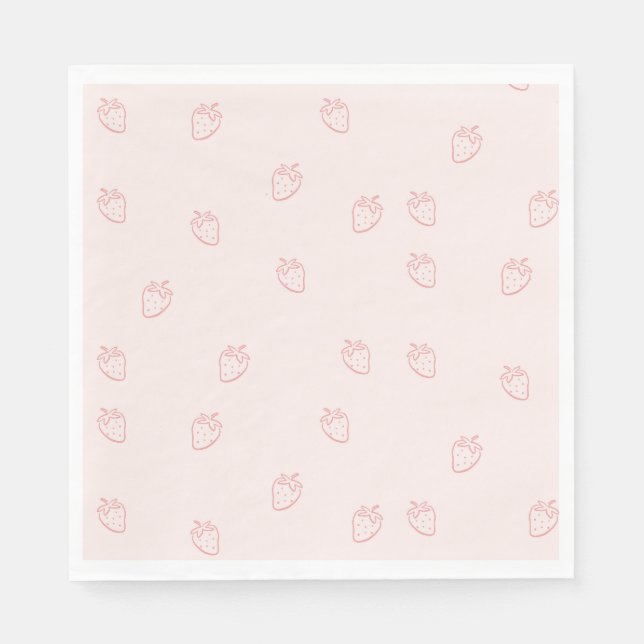 Jordgubb Minimalism Pappersservett (Framsidan)