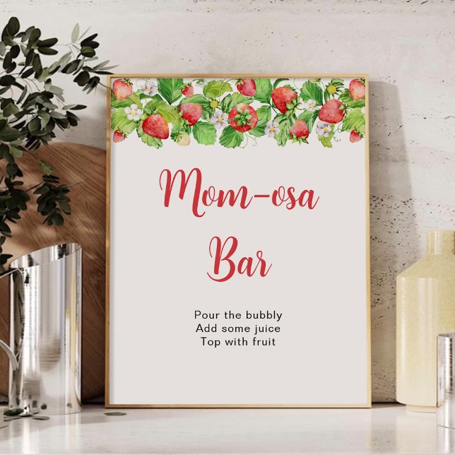 Jordgubb Mom-osa Bar Bordsskylt Poster (Skapare uppladdad)