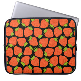 Jordgubb Muster Halloween Oktober Höst Orange Laptop Fodral