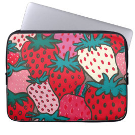 Jordgubb Muster Laptop Fodral