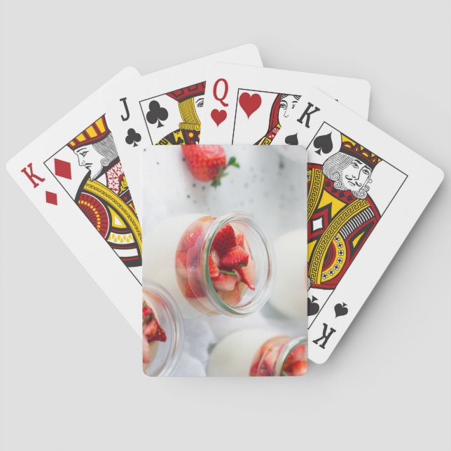 jordgubb och grädde casinokort (Baksidan)