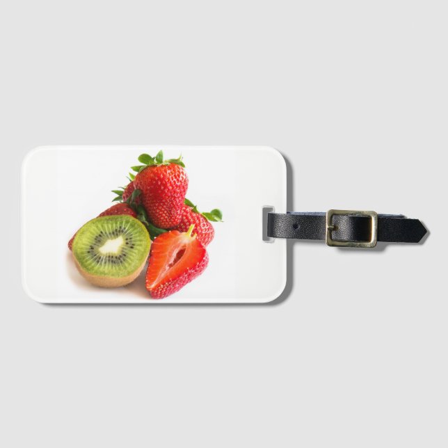 Jordgubb och kiwi bagagebricka (Framsida horisontal)