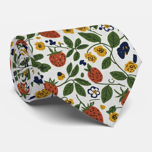Jordgubb & pensé blomster slips (Rullad)