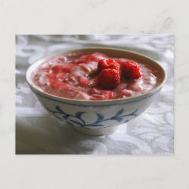 Jordgubb Rabarber Yoghurt Postkort Vykort