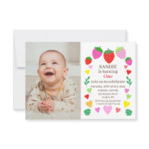 Jordgubbar 1:a födelsedag Party