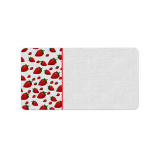 Jordgubbar Adressetikett