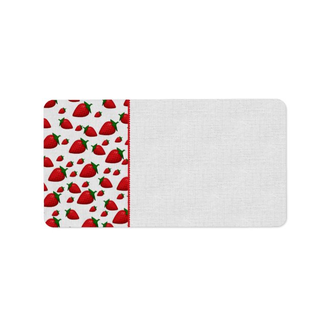 Jordgubbar Adressetikett (Framsidan)