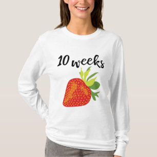 Jordgubbar Anpassa veckodagar Baby förfallodatum  T Shirt