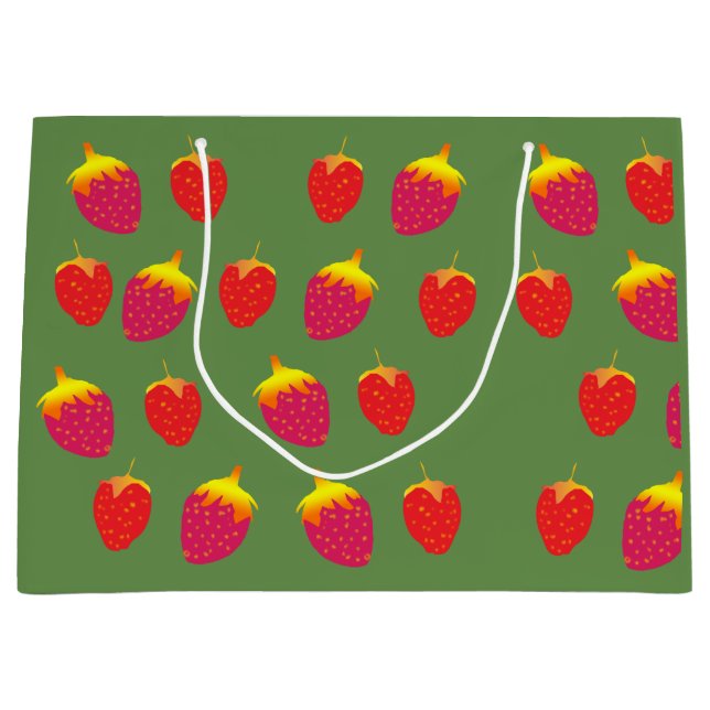 Jordgubbar Anpassningsbar Gift Bag (Framsidan)