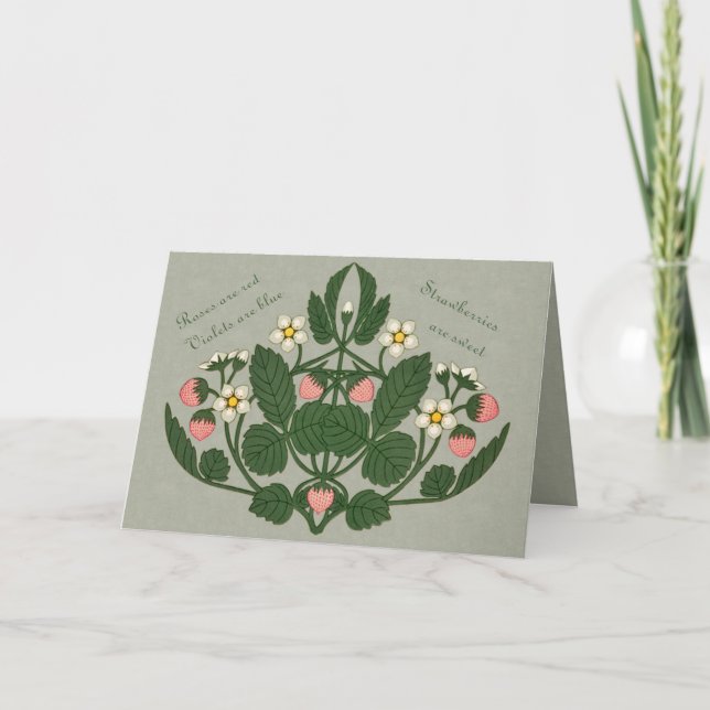 Jordgubbar är Sweet CC0368 Valentine Helgkort (Framsida)